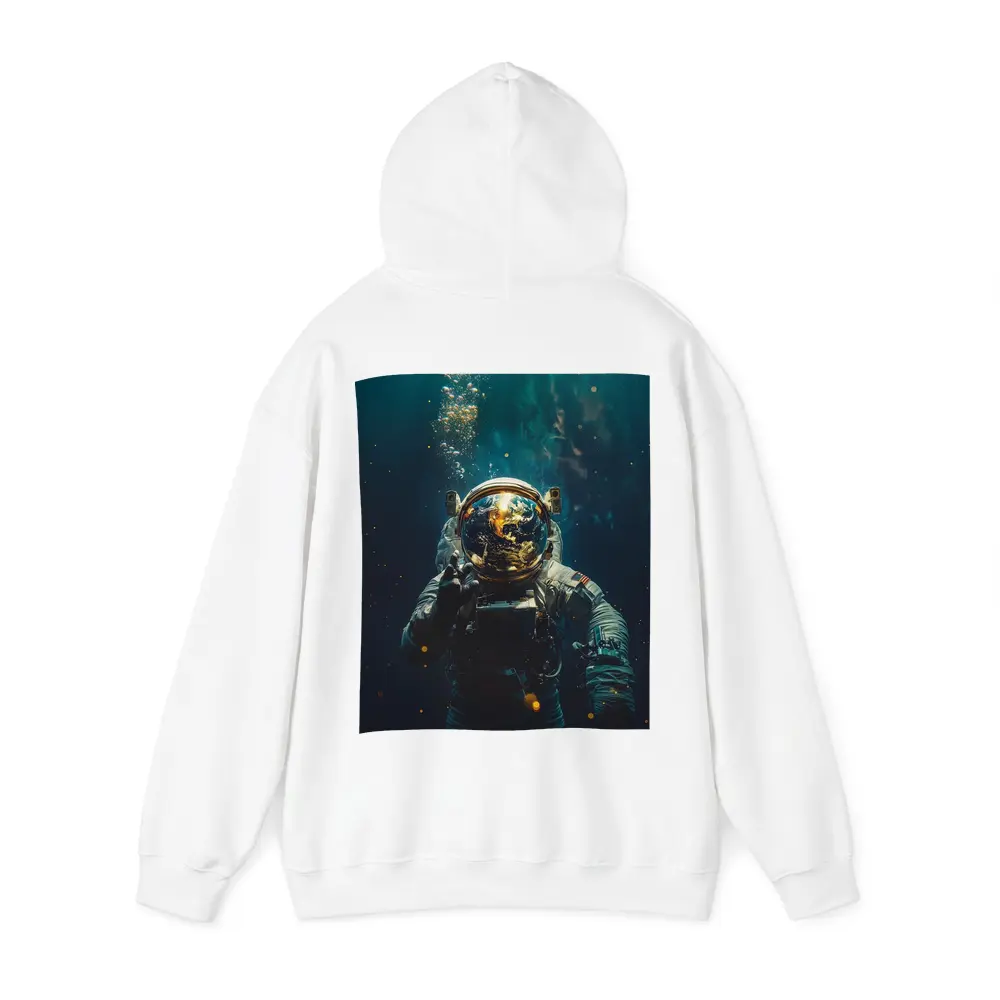 Astronaut Floating Underwater Earth Reflection – Hoodies
