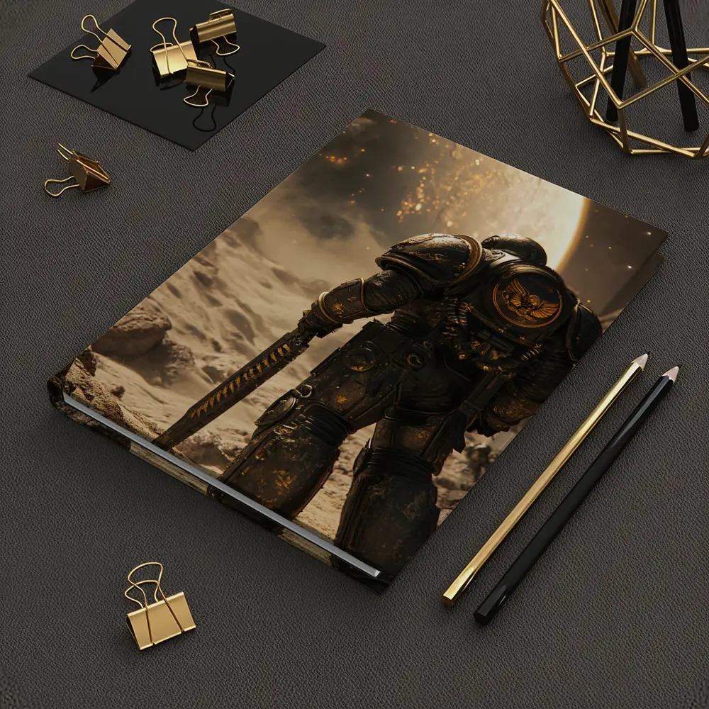 Space Marine Warrior on Alien Planet Surface – Notebooks