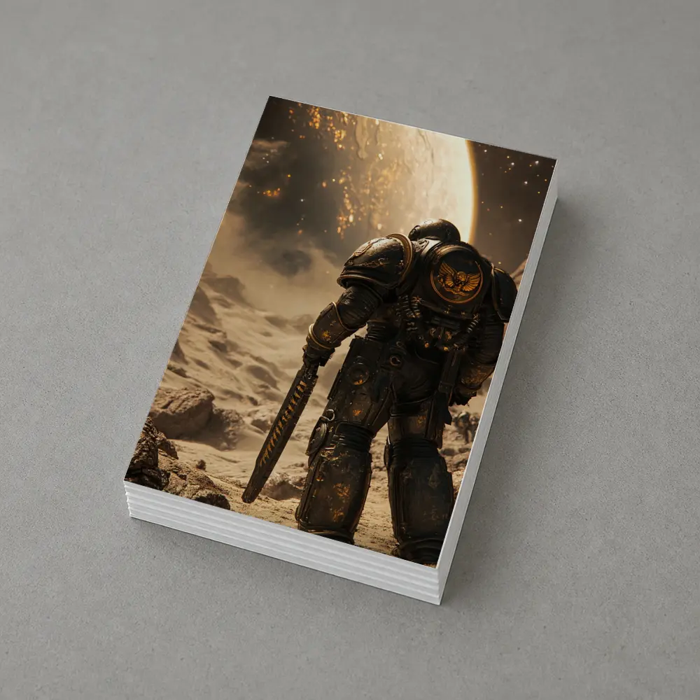 Space Marine Warrior on Alien Planet Surface – Postcards