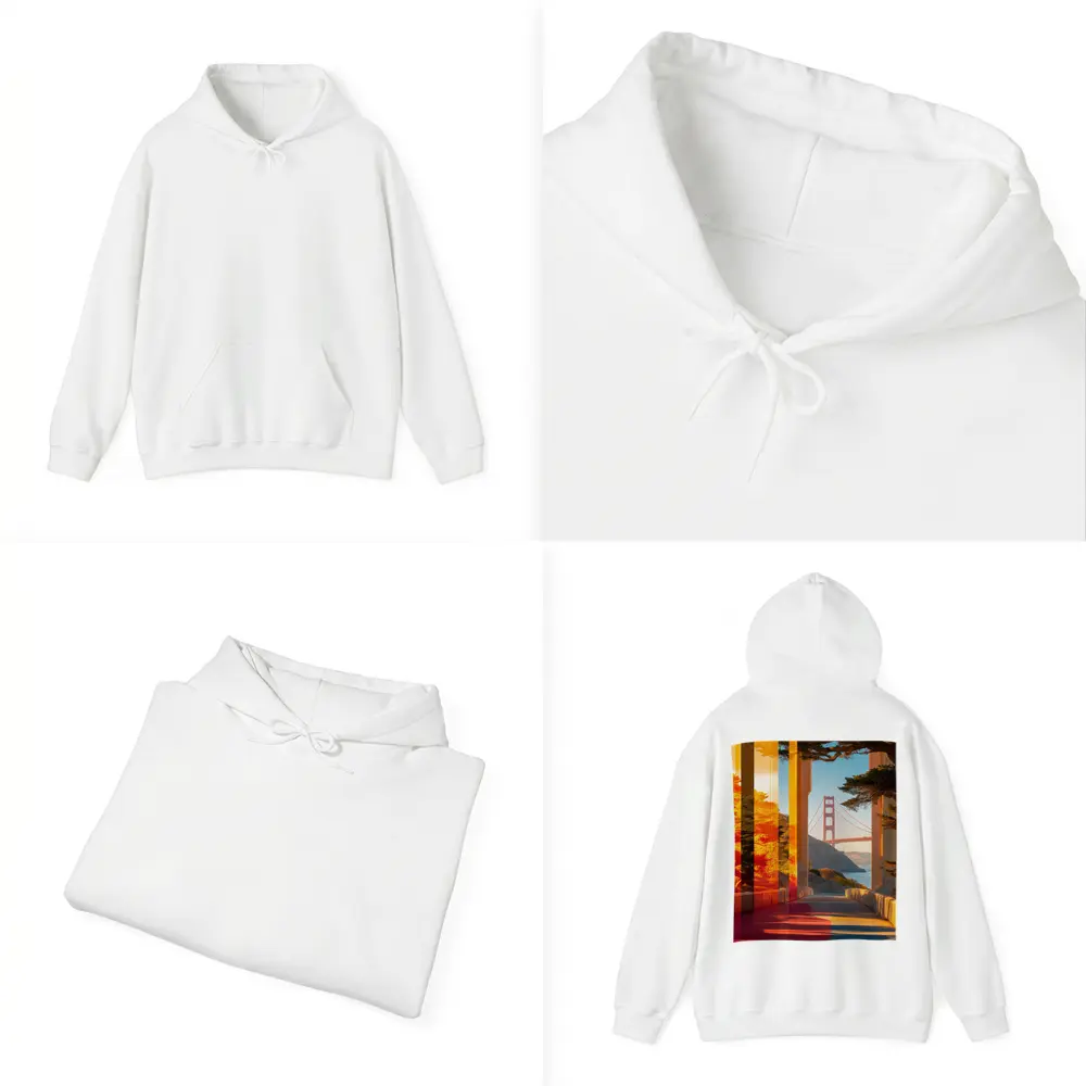Golden Gate Bridge San Francisco Warm Sunset – Hoodies