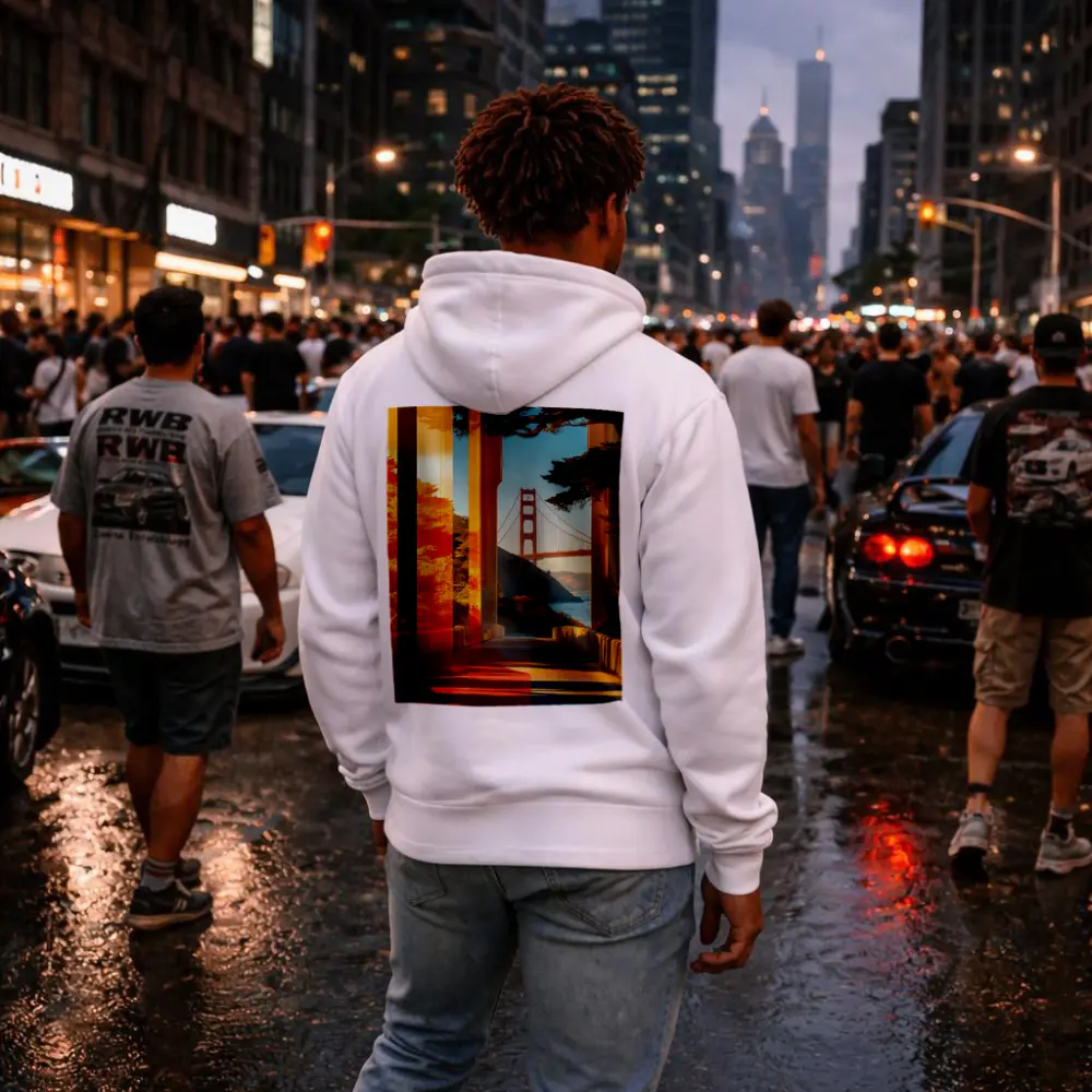 Golden Gate Bridge San Francisco Warm Sunset – Hoodies