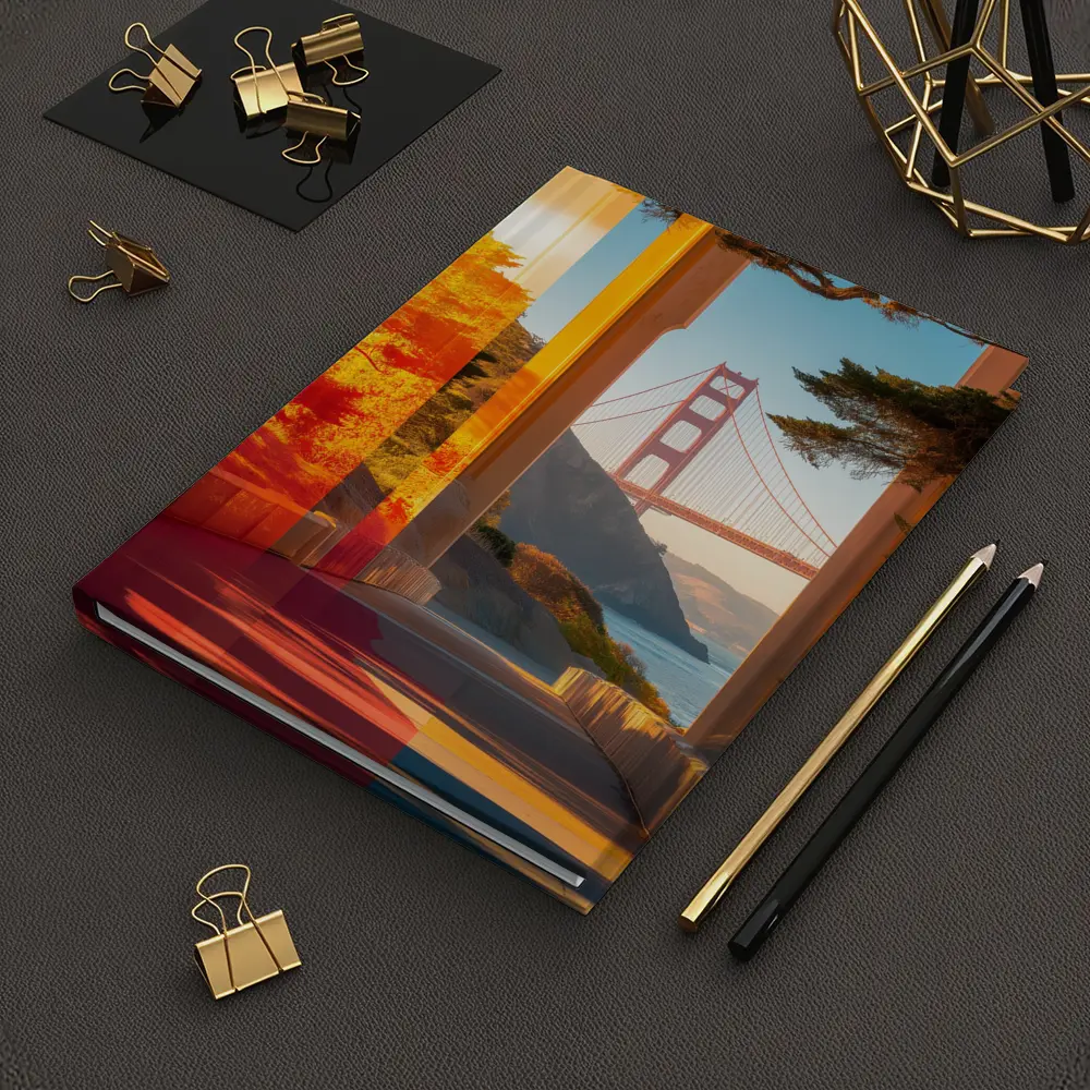Golden Gate Bridge San Francisco Warm Sunset – Notebooks