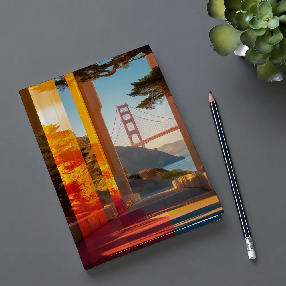 Golden Gate Bridge San Francisco Warm Sunset – Notebooks