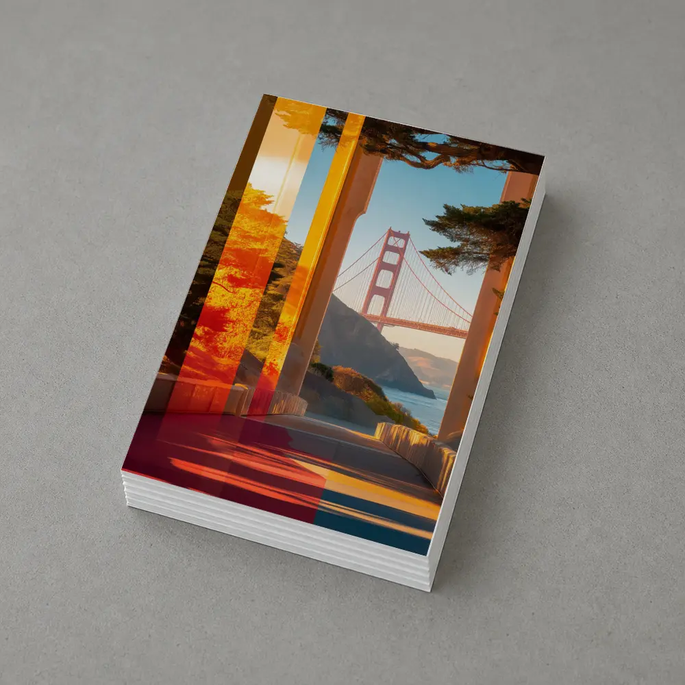 Golden Gate Bridge San Francisco Warm Sunset – Postcards