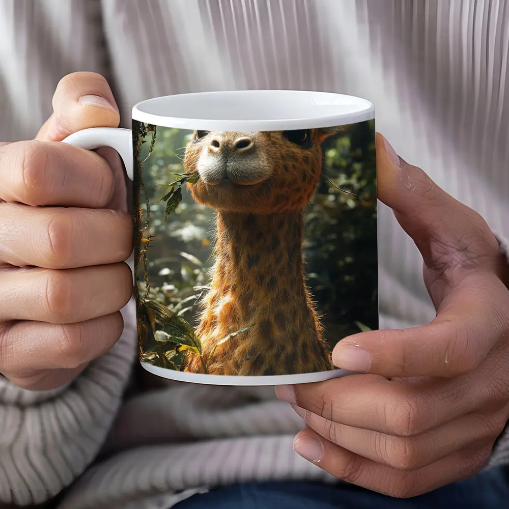 Cute Baby Giraffe In Jungle Forest – Mugs