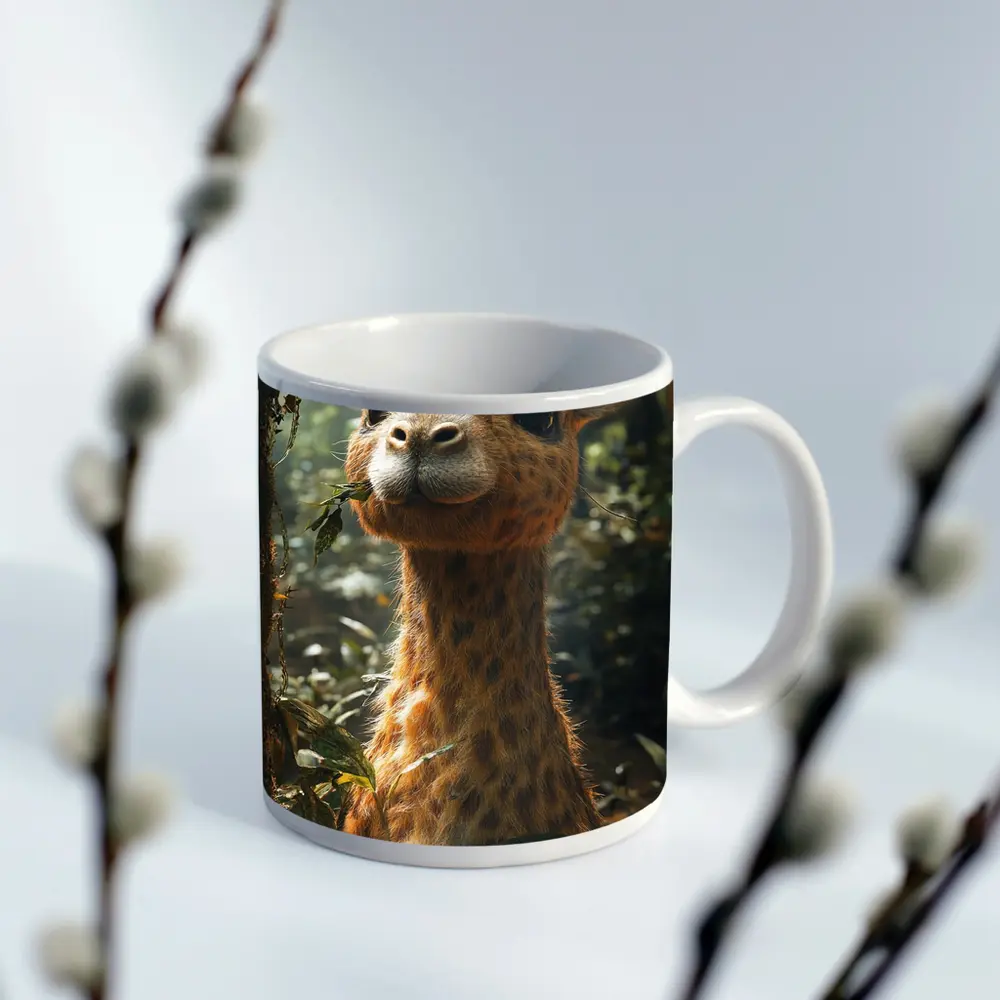 Cute Baby Giraffe In Jungle Forest – Mugs