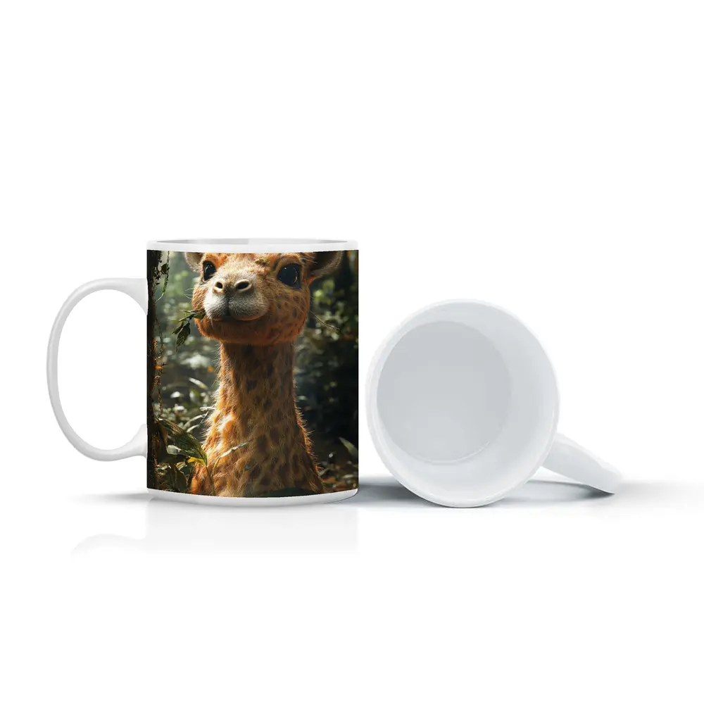 Cute Baby Giraffe In Jungle Forest – Mugs