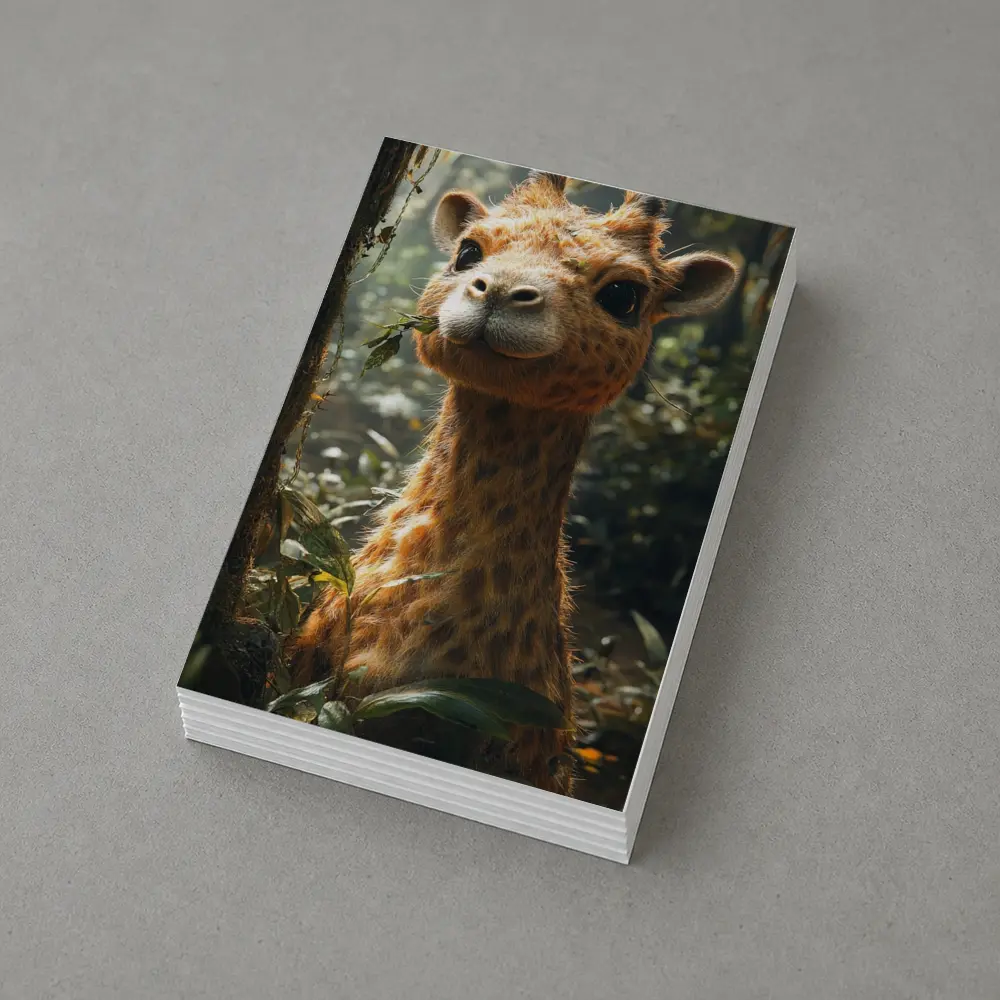 Cute Baby Giraffe In Jungle Forest – Postcards