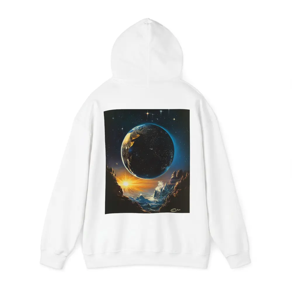 Earth From Space Cosmic Sunrise Fantasy Art – Hoodies