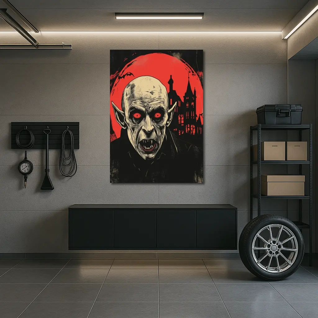 Nosferatu Vampire Red Moon Gothic Horror – Wall Art