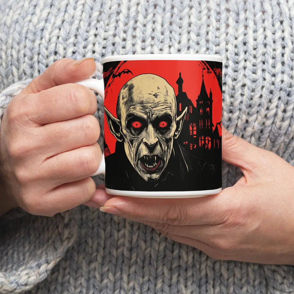Nosferatu Vampire Red Moon Gothic Horror – Mugs