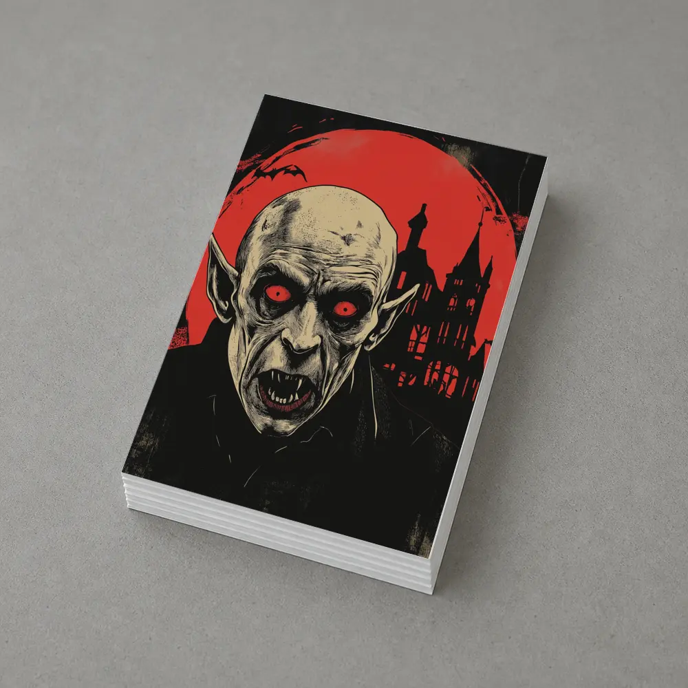 Nosferatu Vampire Red Moon Gothic Horror – Postcards
