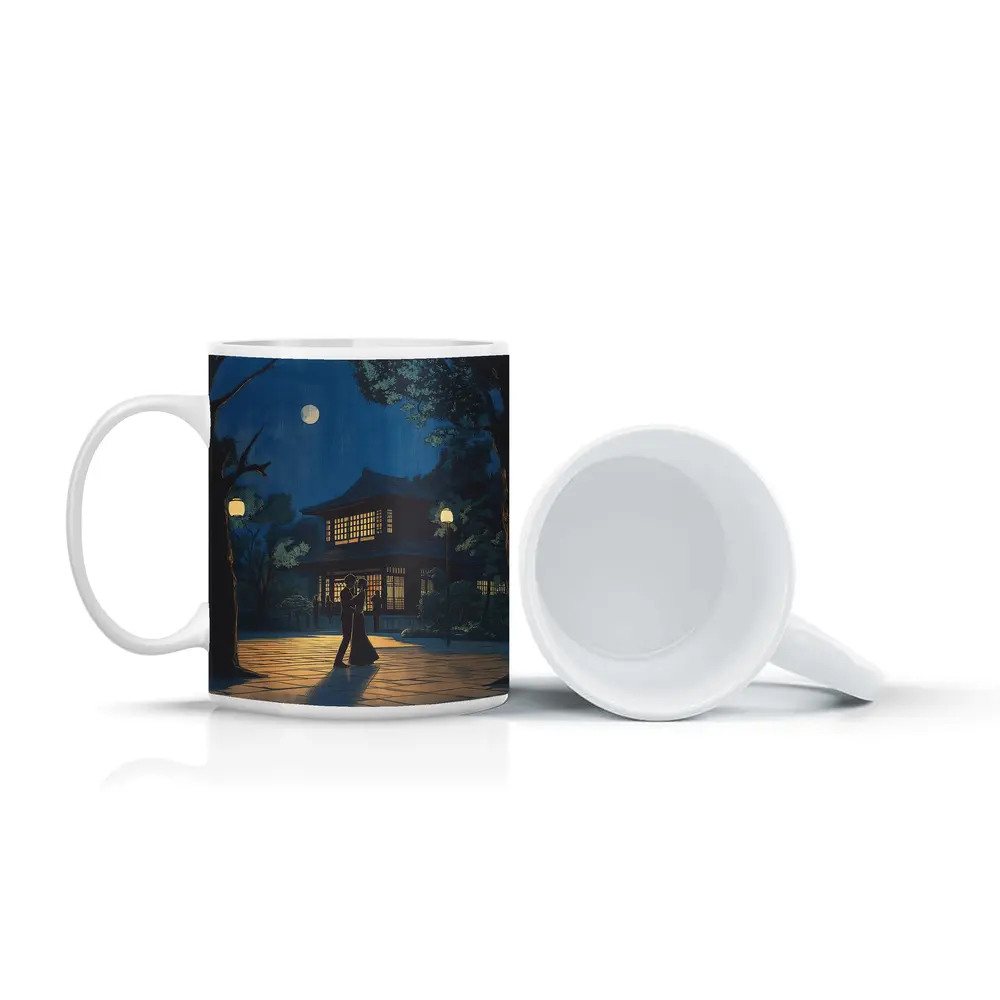 Couple Dancing Under Moon Japanese Night – Mugs