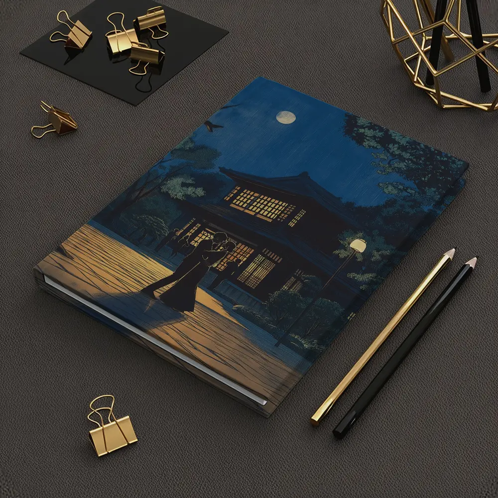 Couple Dancing Under Moon Japanese Night – Notebooks