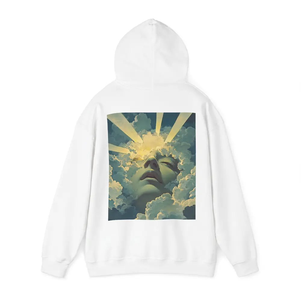 Surreal Face Emerging From Heavenly Clouds – Hoodies