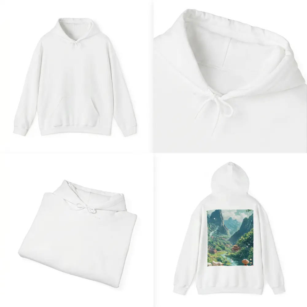 Anime Valley Village Children and Cows – Hoodies
