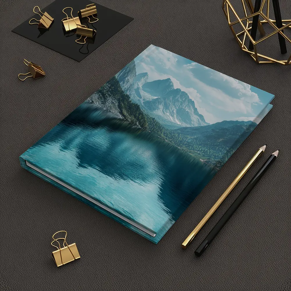 Crystal Mountain Lake Reflection Blue Sky – Notebooks
