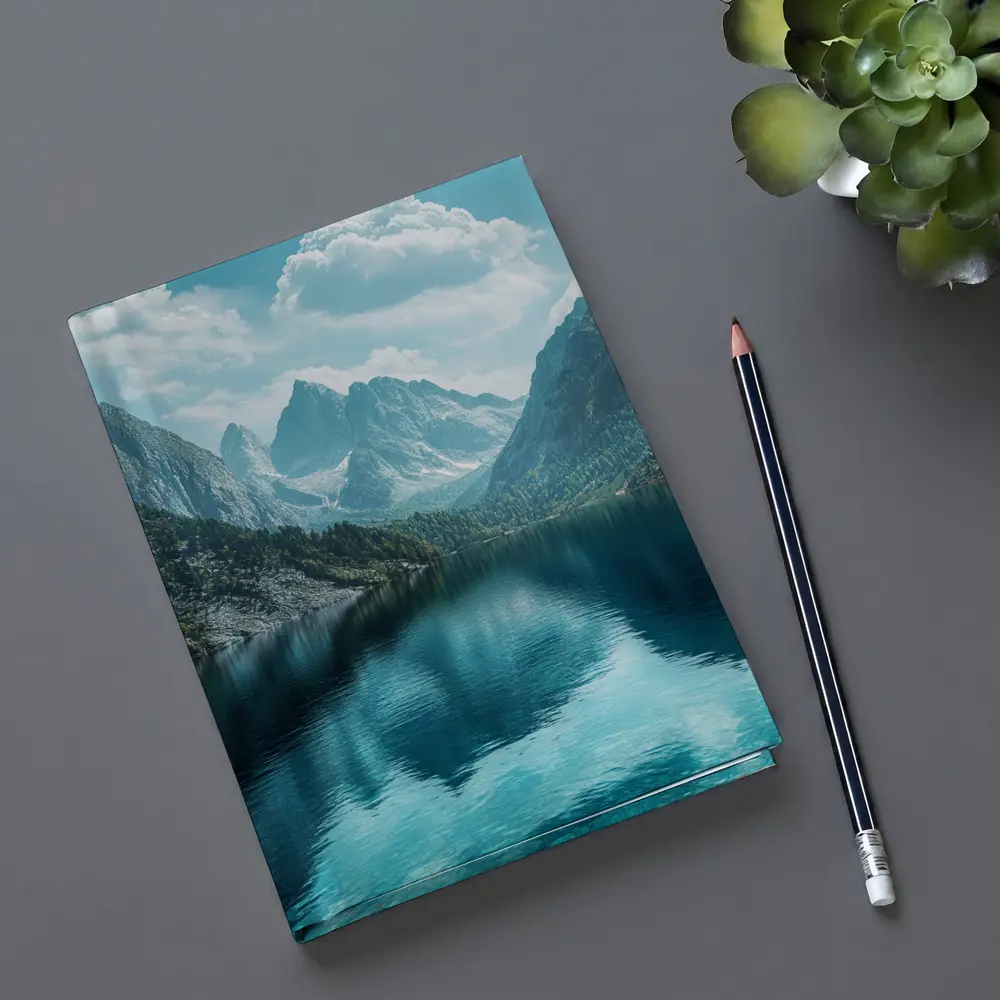 Crystal Mountain Lake Reflection Blue Sky – Notebooks
