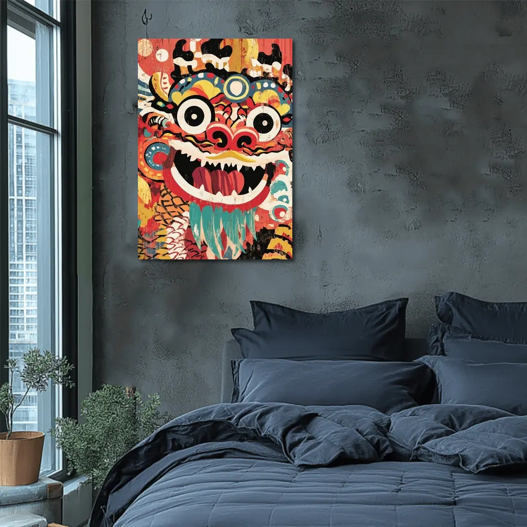 Chinese Dragon Dance Head Pop Art – Wall Art