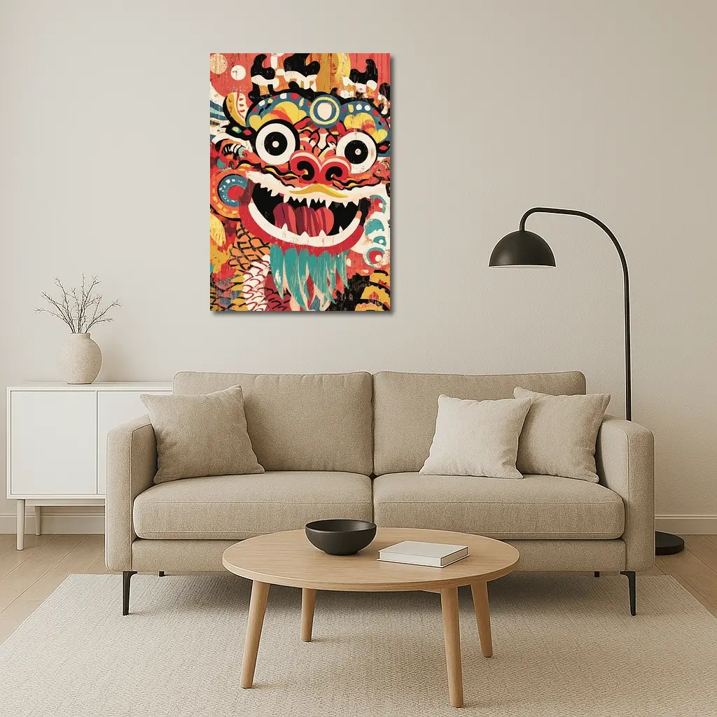 Chinese Dragon Dance Head Pop Art – Wall Art