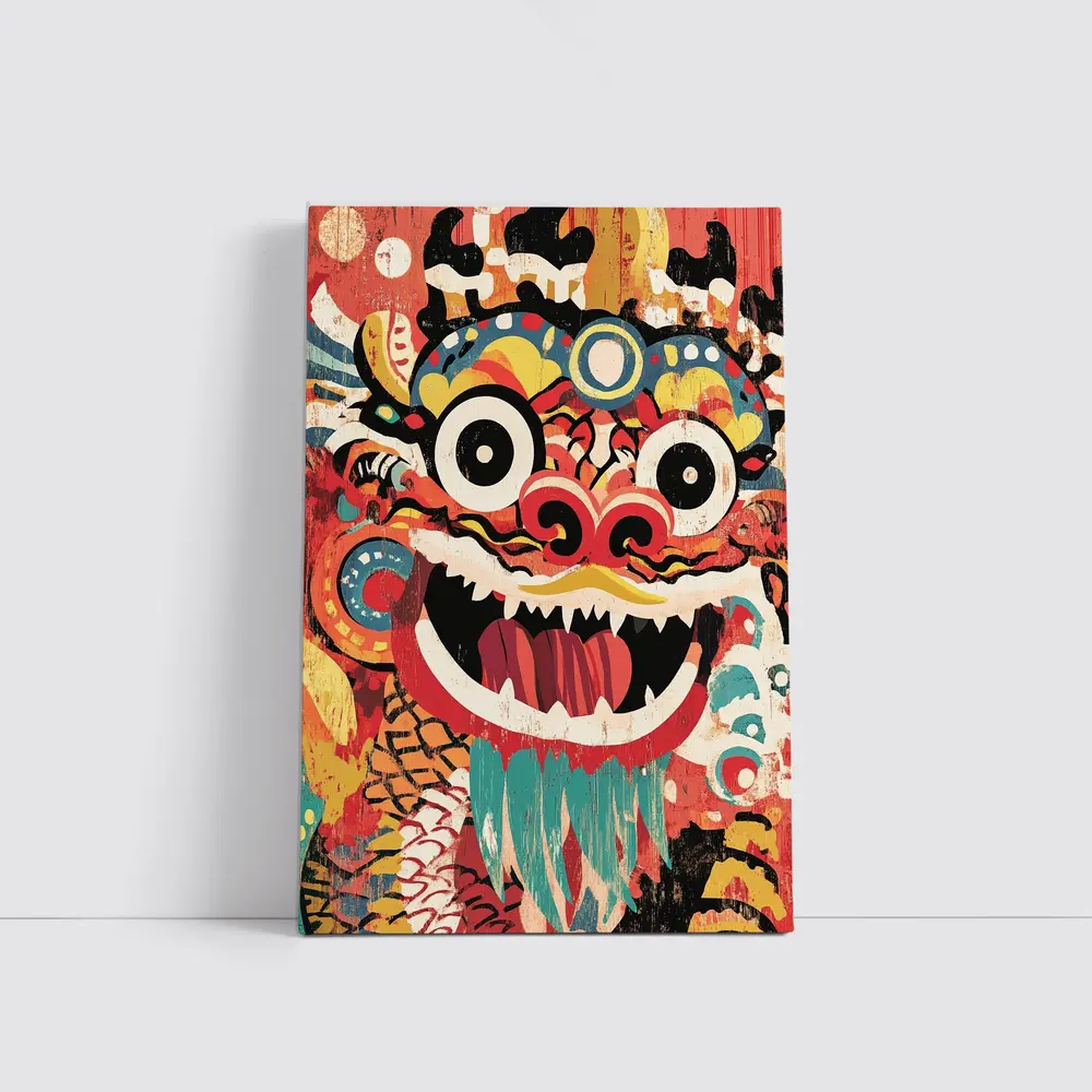 Chinese Dragon Dance Head Pop Art – Wall Art