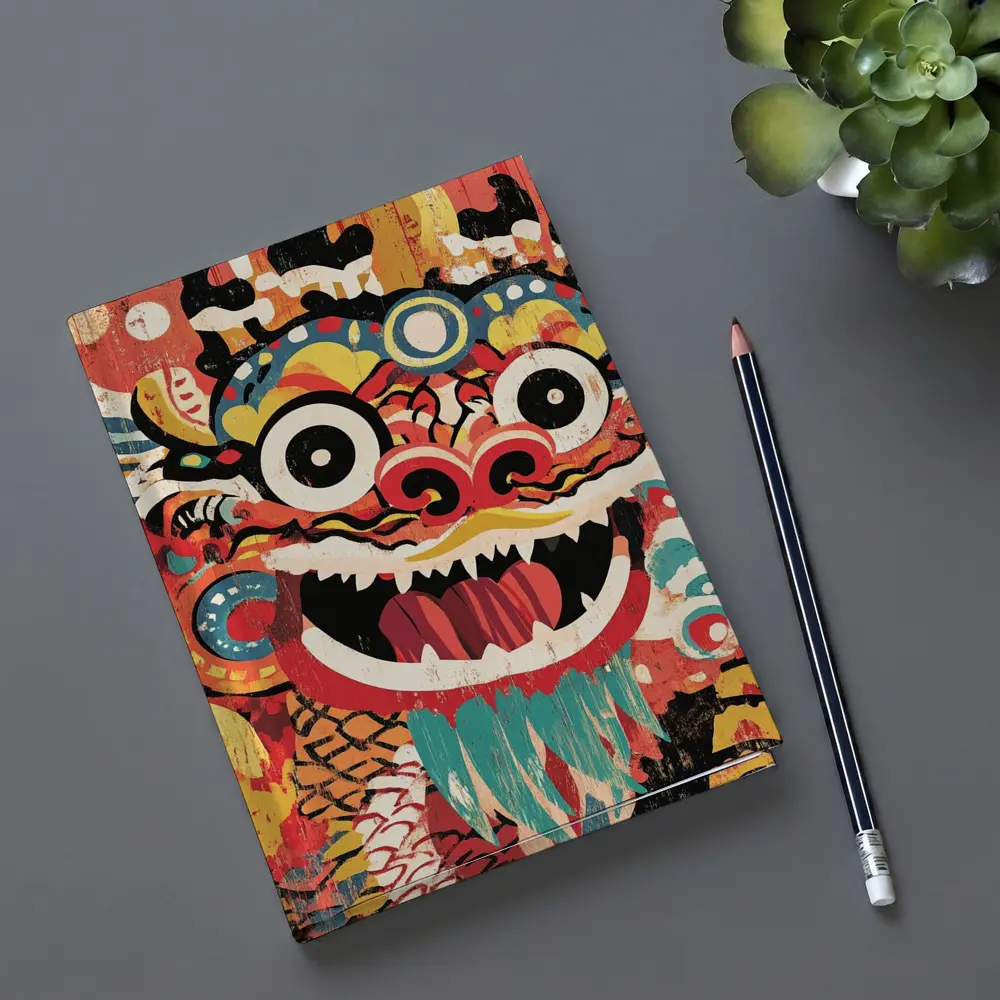 Chinese Dragon Dance Head Pop Art – Notebooks