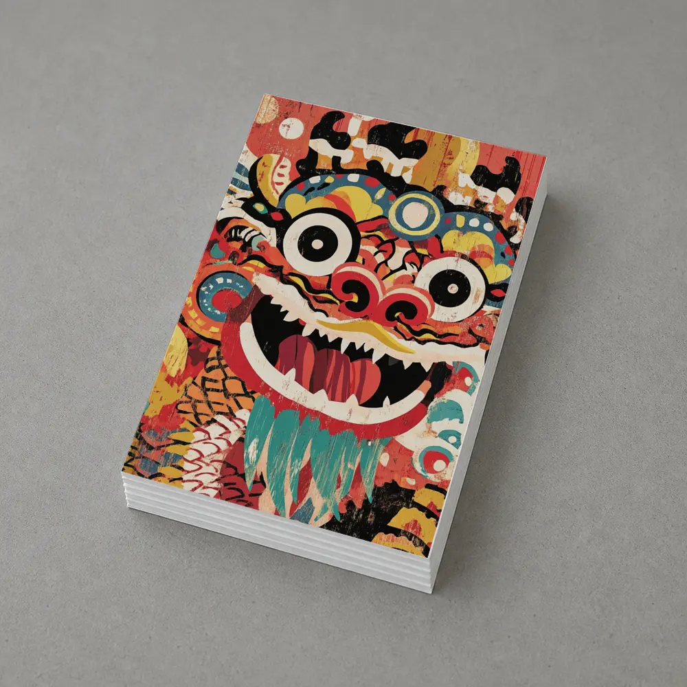 Chinese Dragon Dance Head Pop Art – Postcards