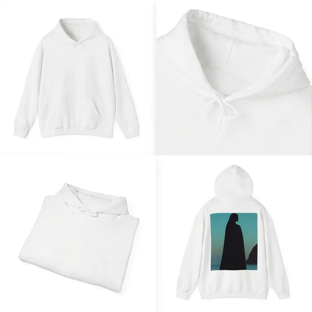Cloaked Woman Silhouette Starry Night Sky – Hoodies