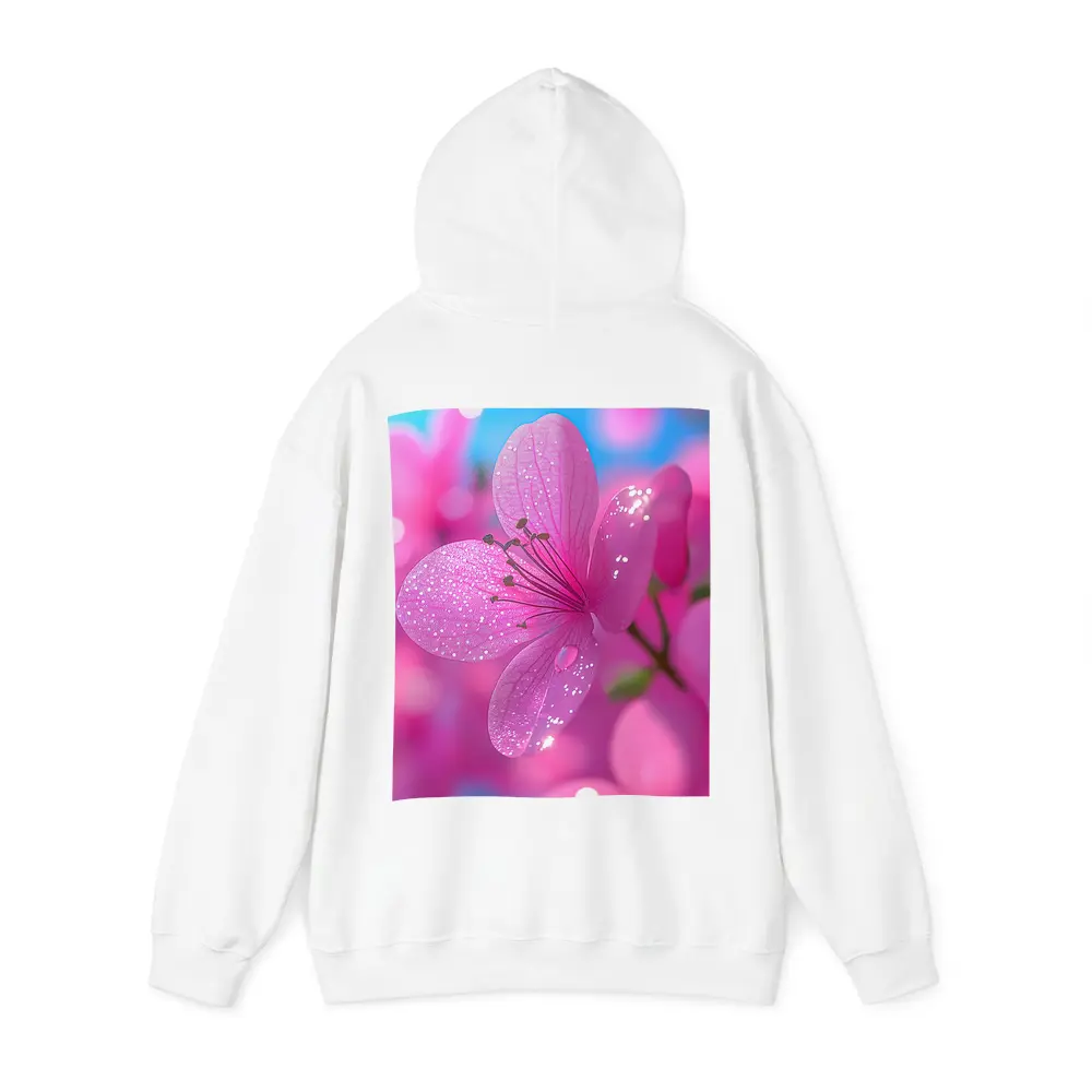 Pink Flower Blossoms Blue Sky Background – Hoodies