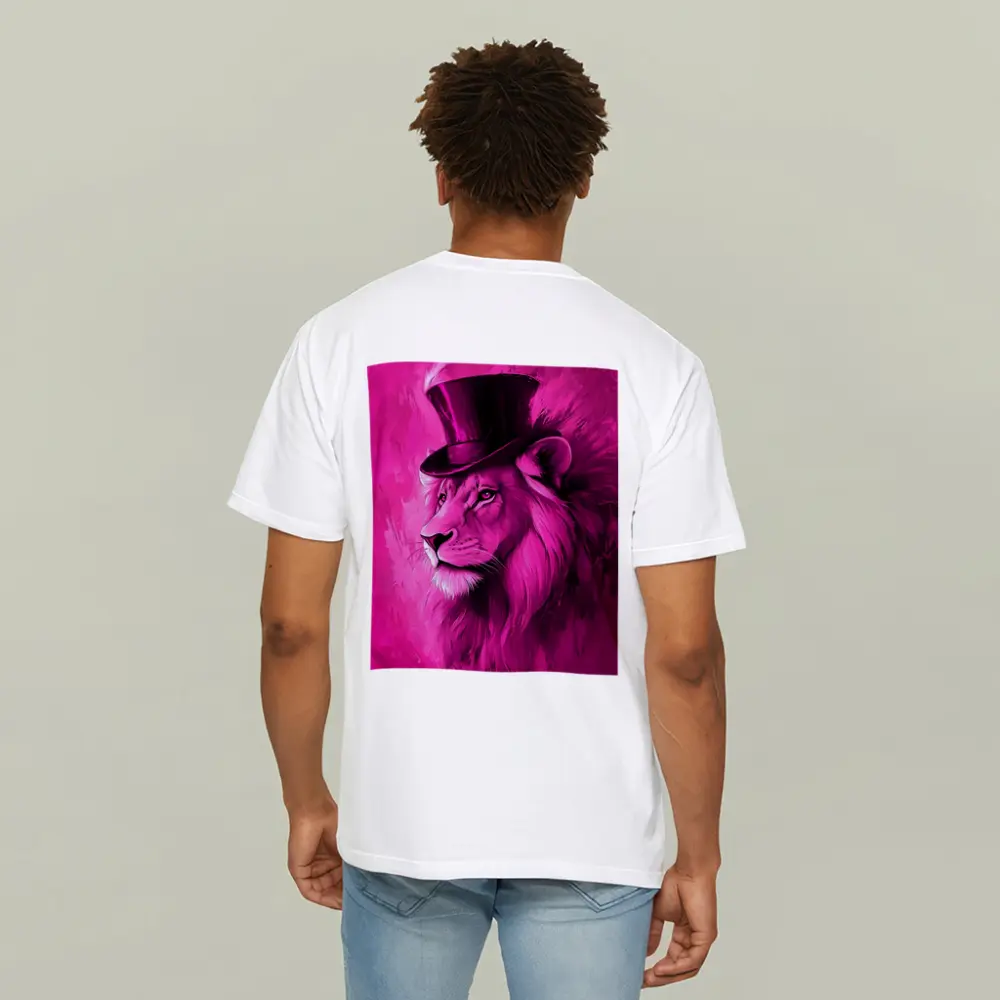Pink Lion Top Hat Magenta Art – T-Shirts