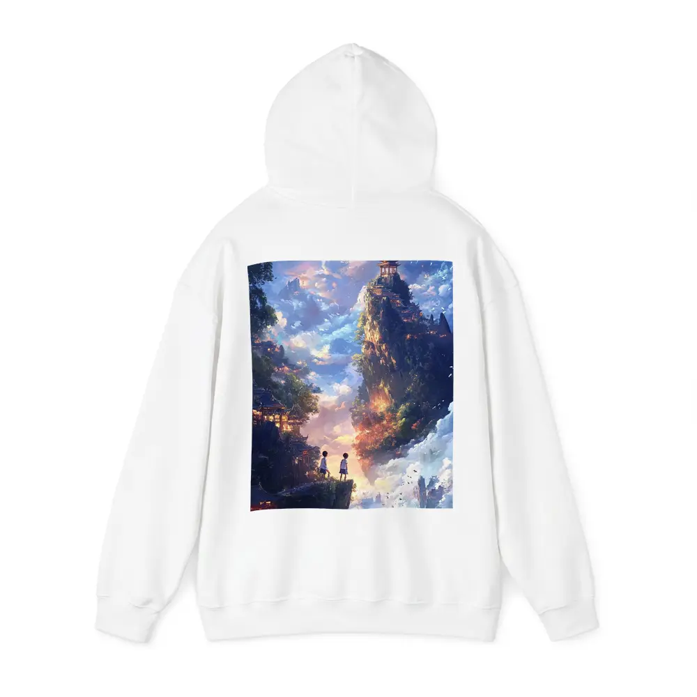 Anime Children Floating Mountain Sky Fantasy – Hoodies