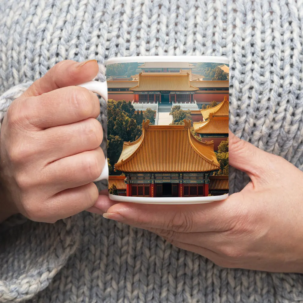 Forbidden City Imperial Palace Beijing Aerial View – Mugs