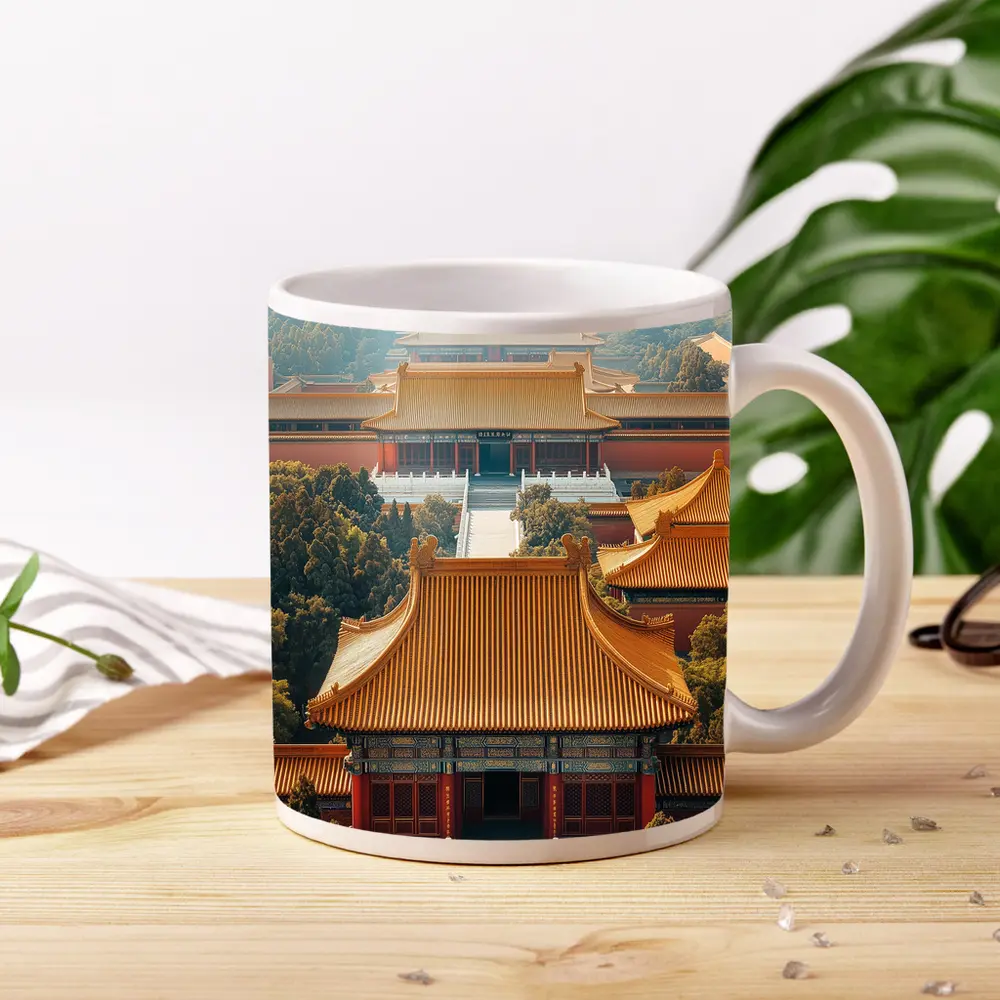 Forbidden City Imperial Palace Beijing Aerial View – Mugs