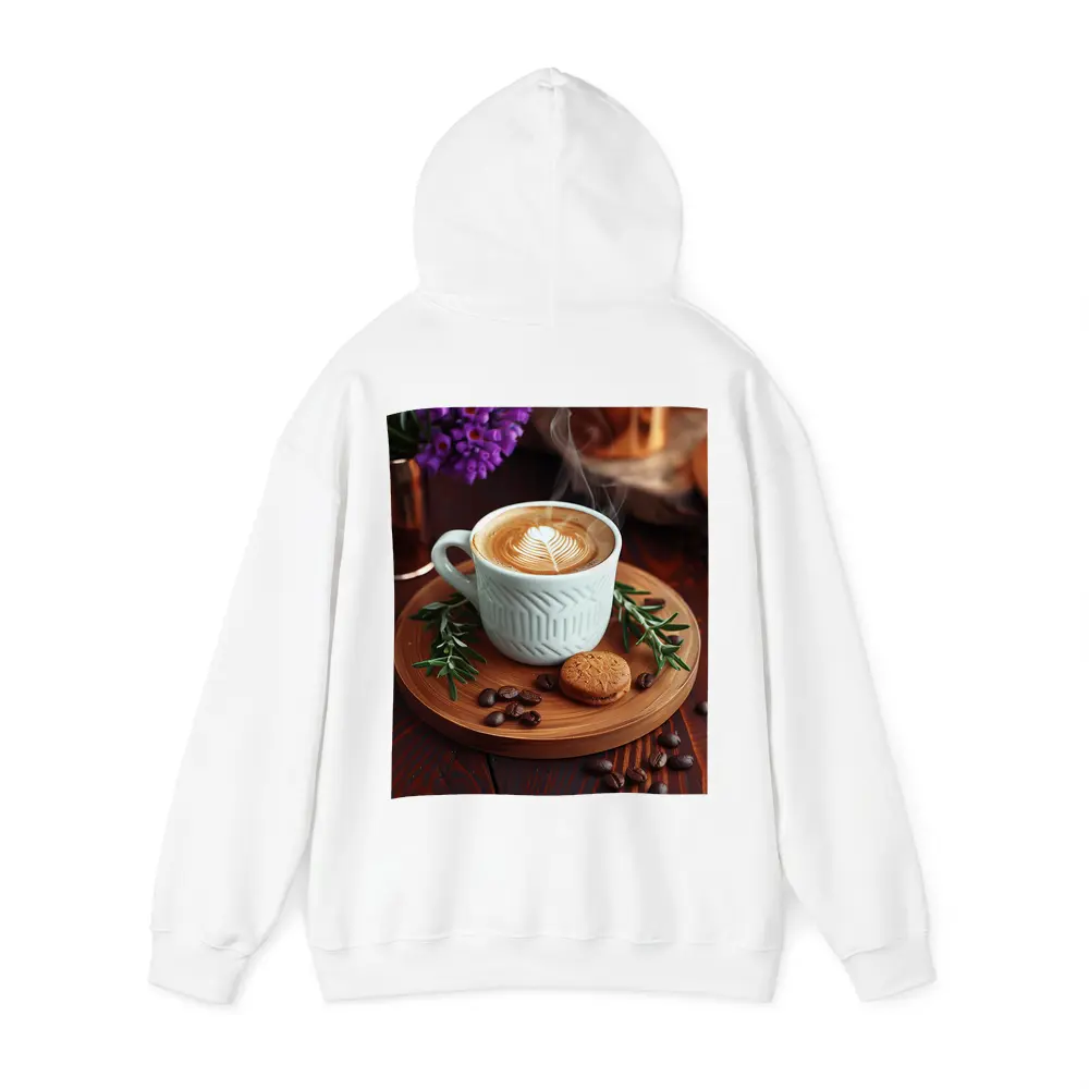 Latte Art Coffee Cup Wooden Tray Setup – Hoodies