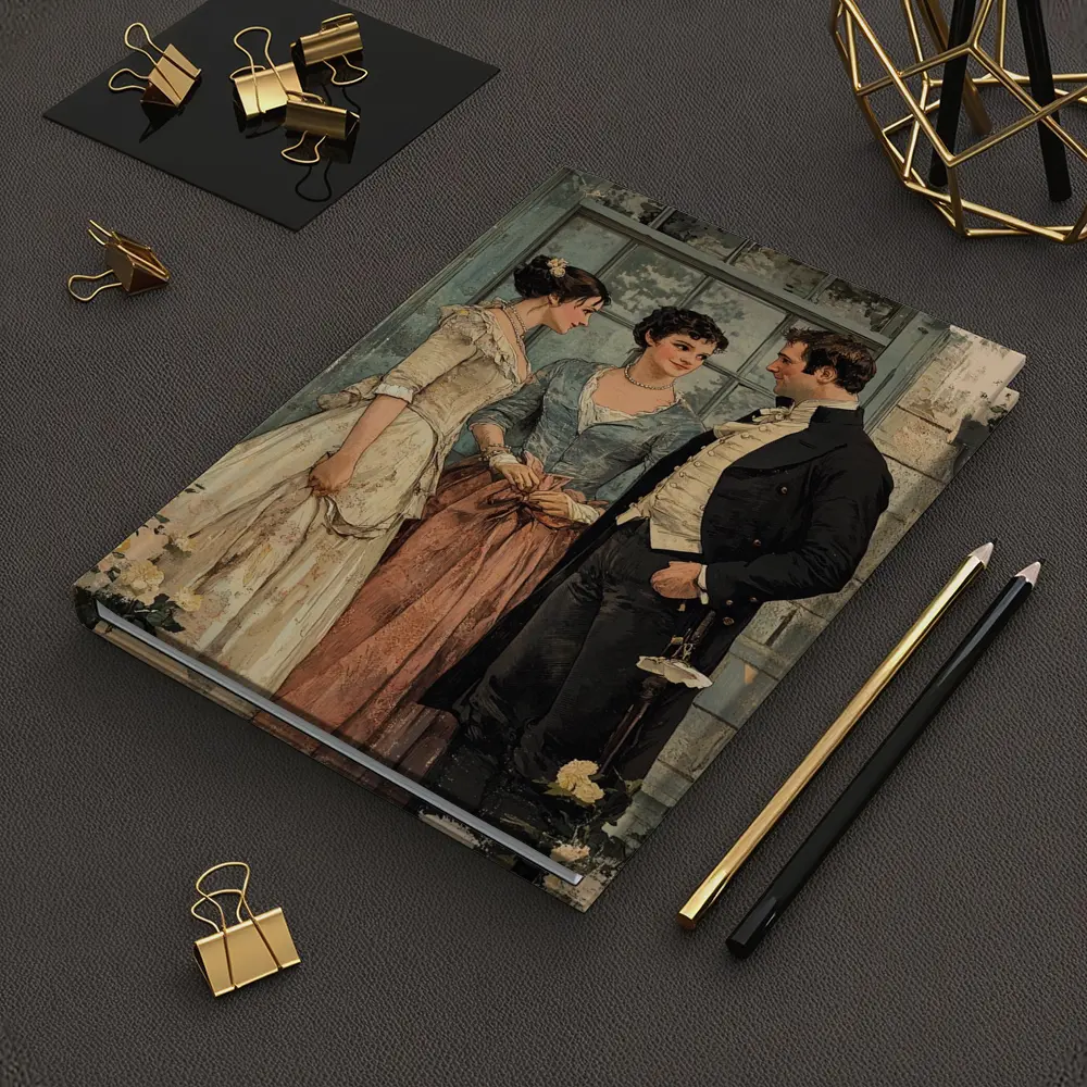 Regency Era Couple Vintage Illustration Art – Notebooks