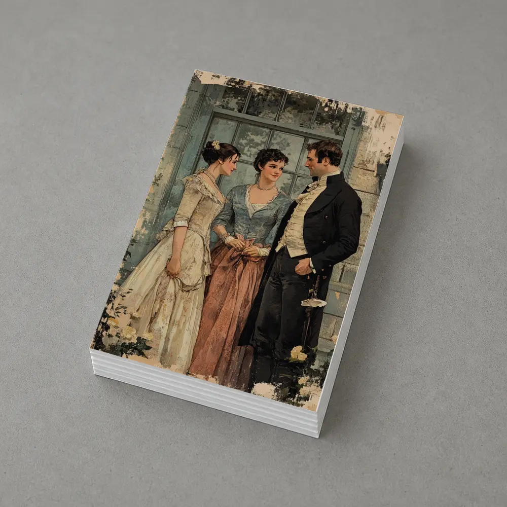 Regency Era Couple Vintage Illustration Art – Postcards