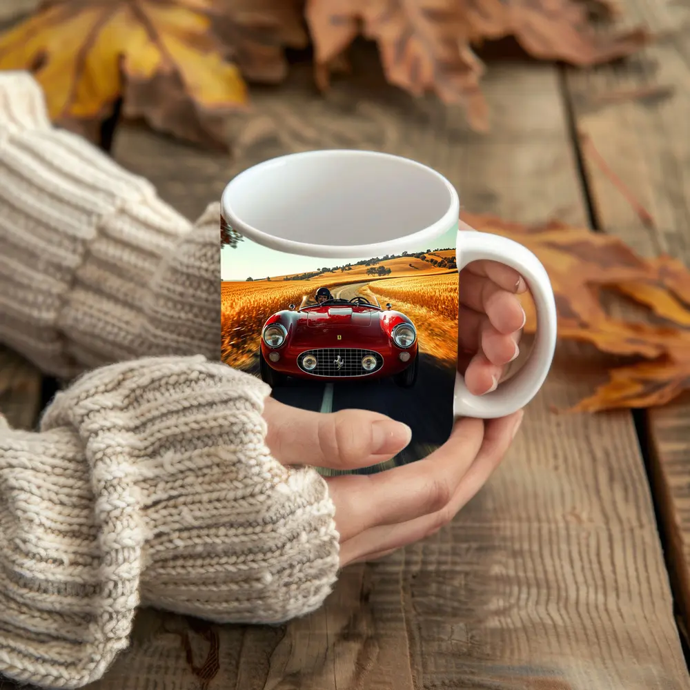 Classic Ferrari Speedster Red Country Road – Mugs