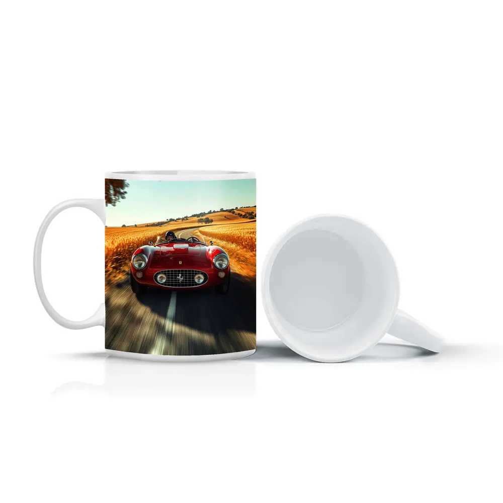 Classic Ferrari Speedster Red Country Road – Mugs