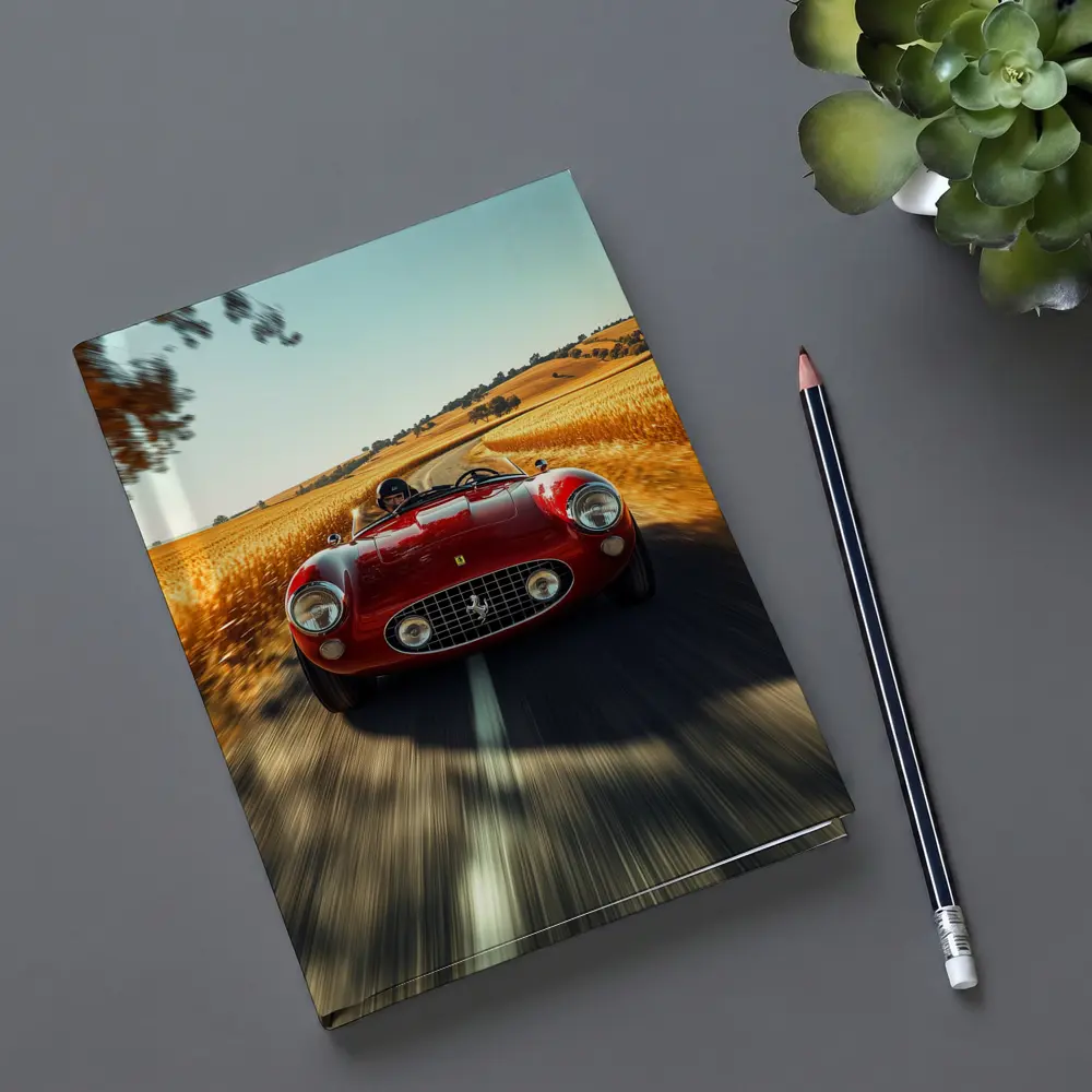 Classic Ferrari Speedster Red Country Road – Notebooks