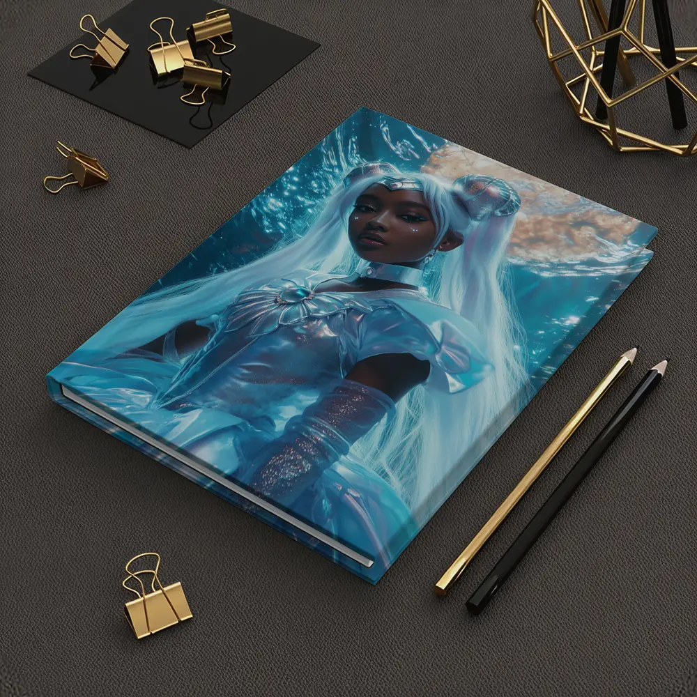 Sailor Moon Black Girl Fantasy Moon Background – Notebooks