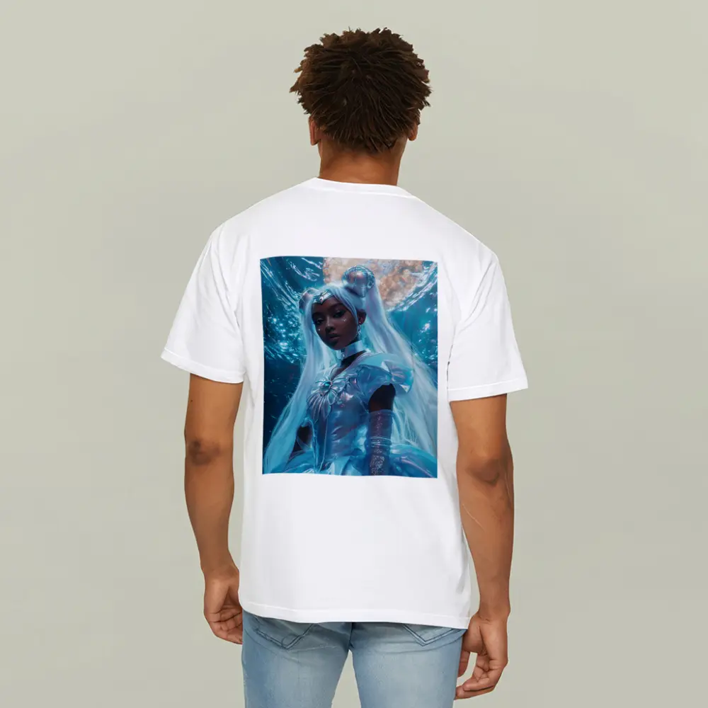 Sailor Moon Black Girl Fantasy Moon Background – T-Shirts