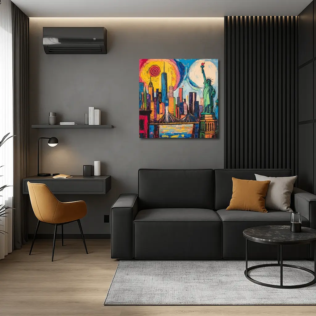 New York City Skyline Bold Pop Art – Wall Art