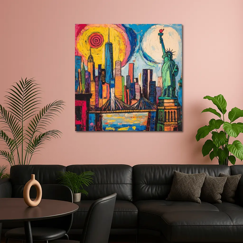 New York City Skyline Bold Pop Art – Wall Art
