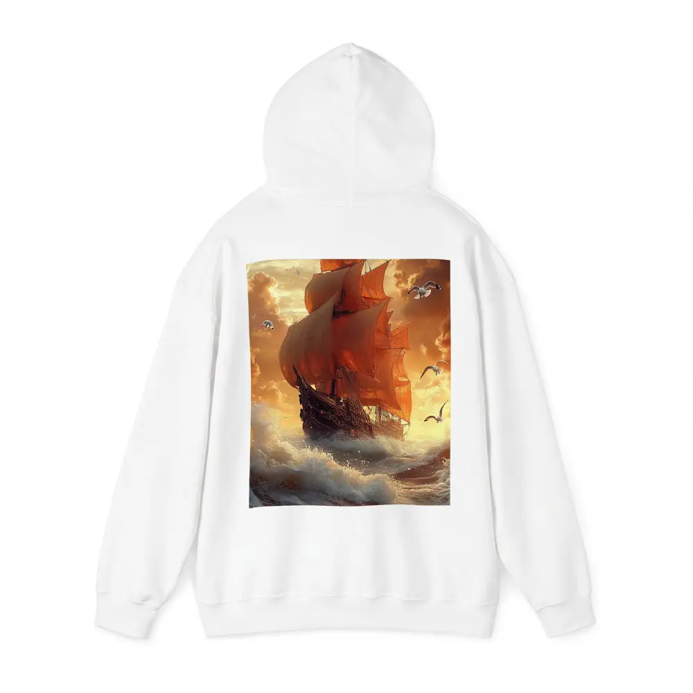 Tall Ship Sailing Stormy Ocean Sunset – Hoodies