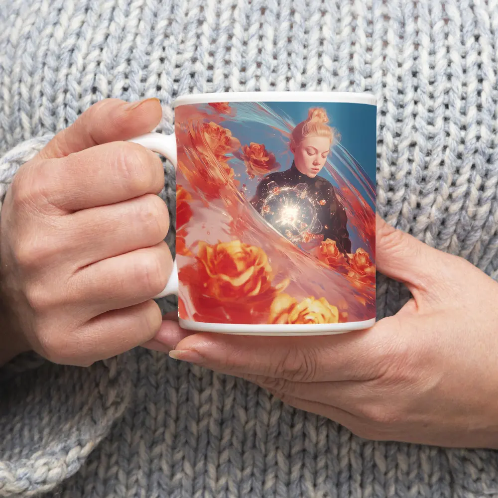 Woman With Roses Surreal Fantasy Art – Mugs