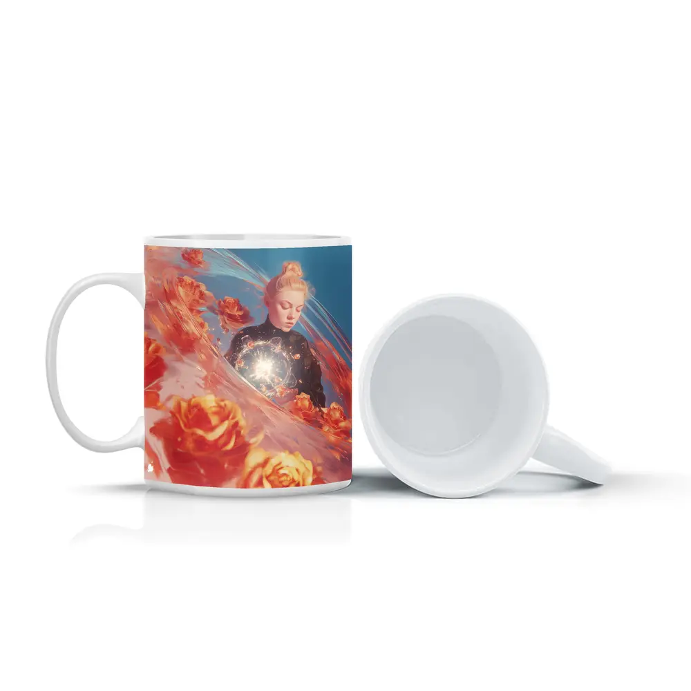 Woman With Roses Surreal Fantasy Art – Mugs