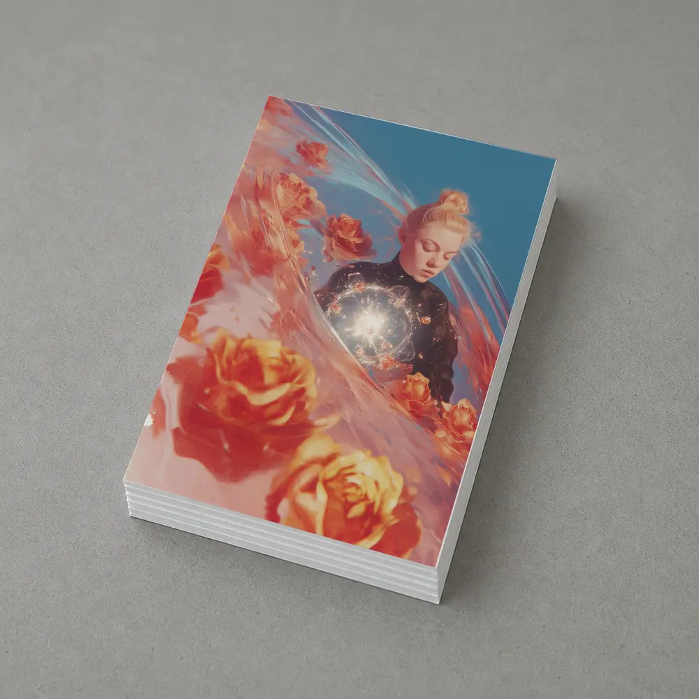 Woman With Roses Surreal Fantasy Art – Postcards