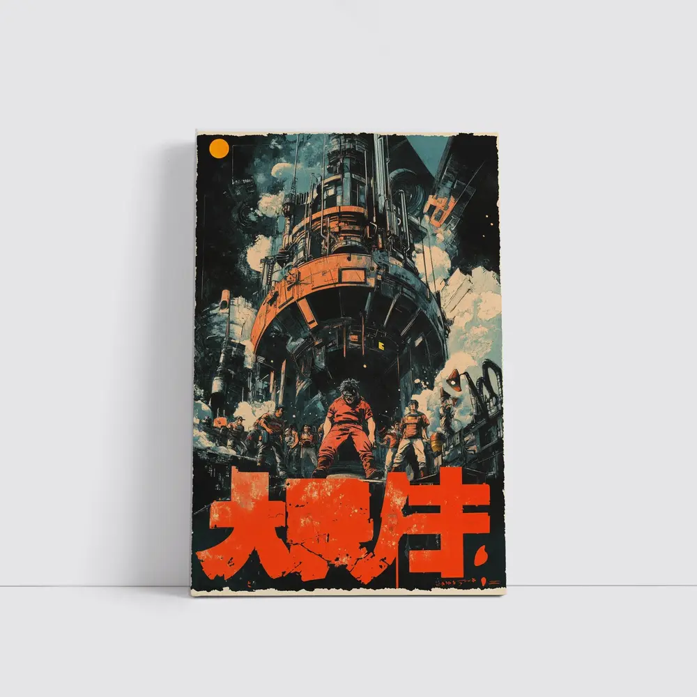 Retro Japanese Anime Industrial Sci Fi Scene – Wall Art