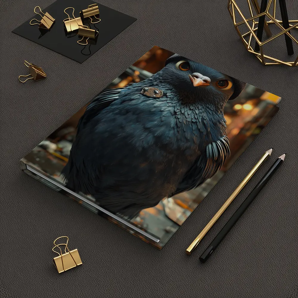 Street Pigeon Wearing Beanie Urban Alley – Notebooks