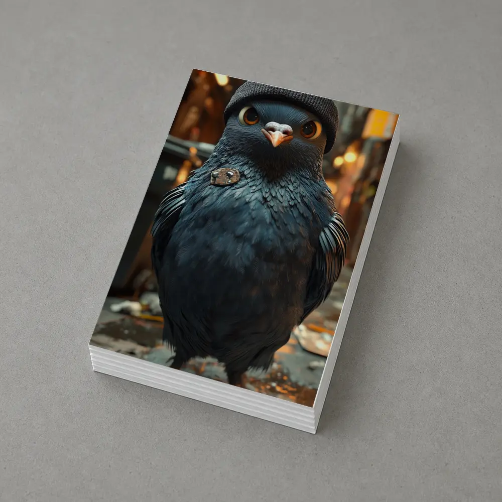 Street Pigeon Wearing Beanie Urban Alley – Postcards